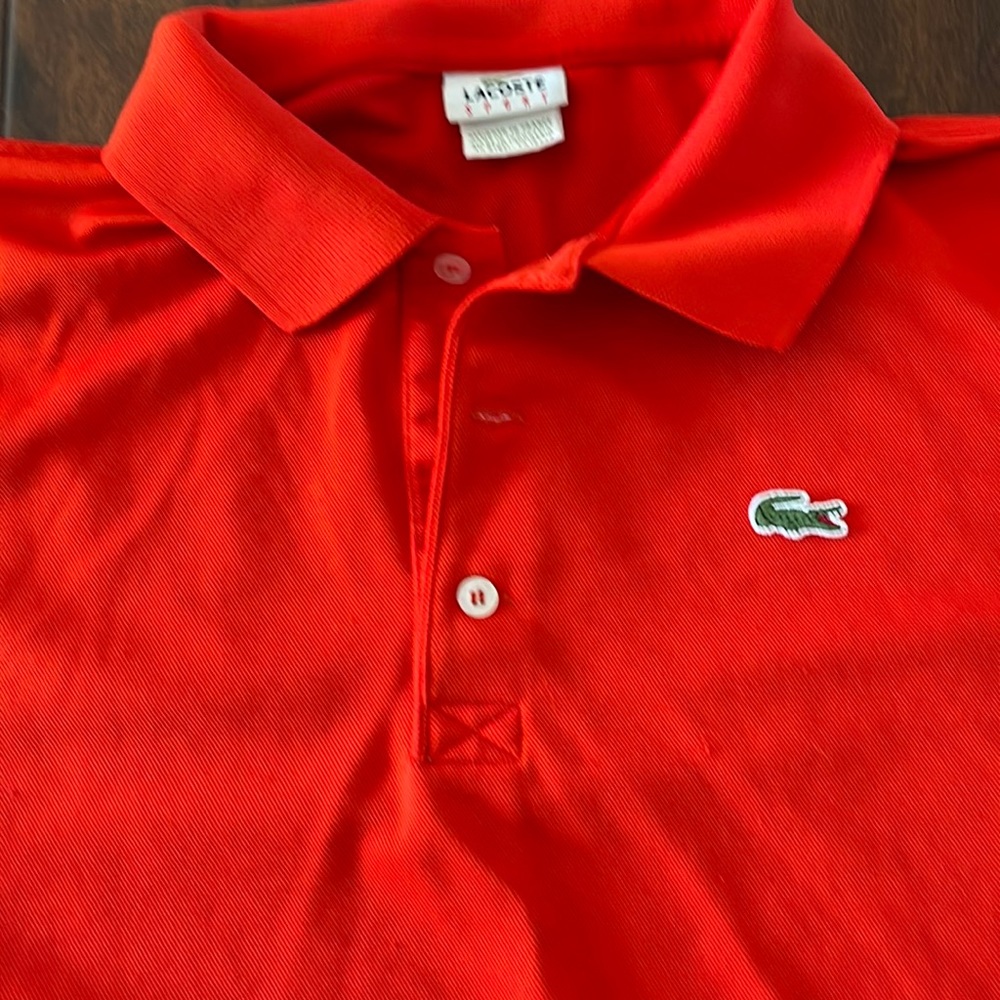 Mens size 7 xl Lacoste Sport polo in Red.